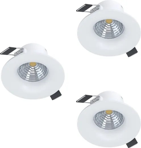 Eglo 902277 - Set 3 spoturi LED încastrate SALICETO, reglabile, 4,8W/230V, Ø 8,8 cm, alb