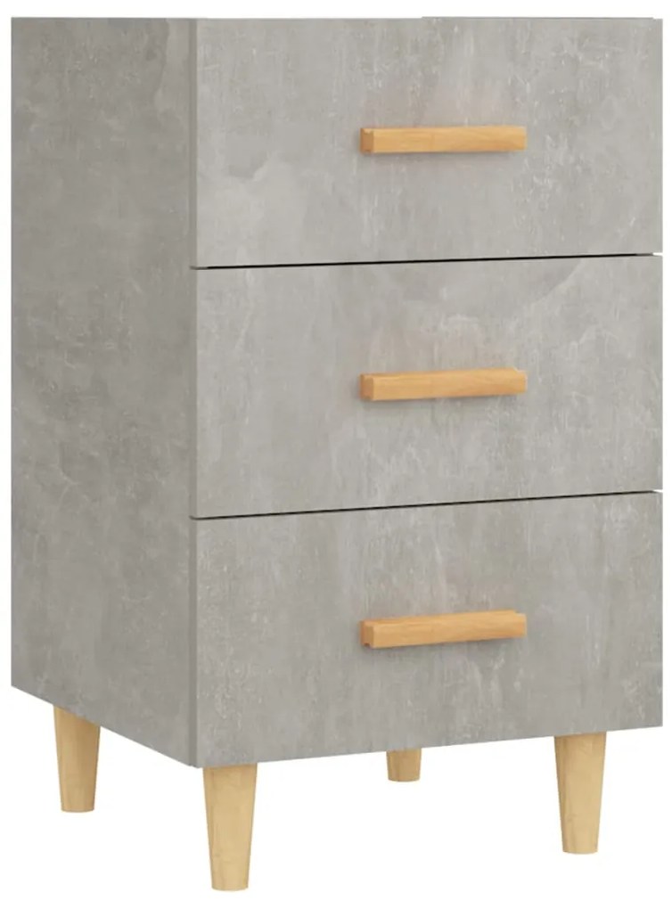 812082 vidaXL Noptieră, gri beton, 40x40x66 cm, lemn compozit