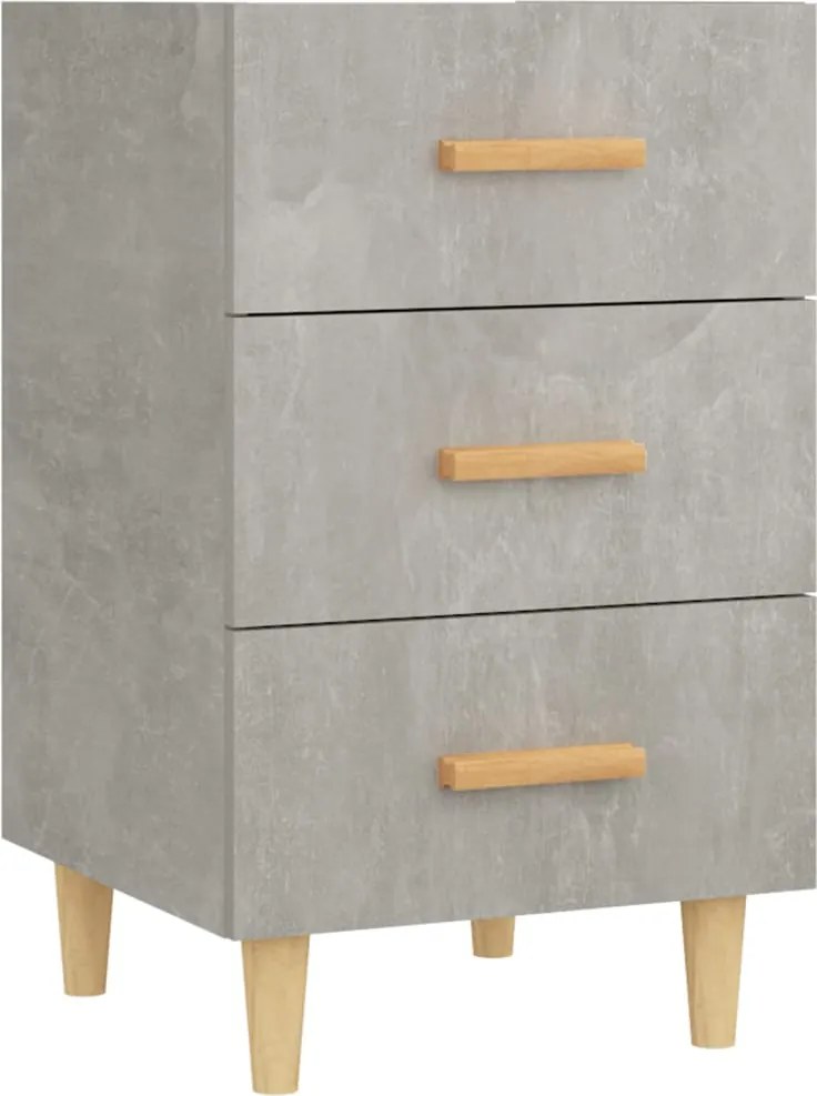 vidaXL Noptieră, gri beton, 40x40x66 cm, lemn compozit