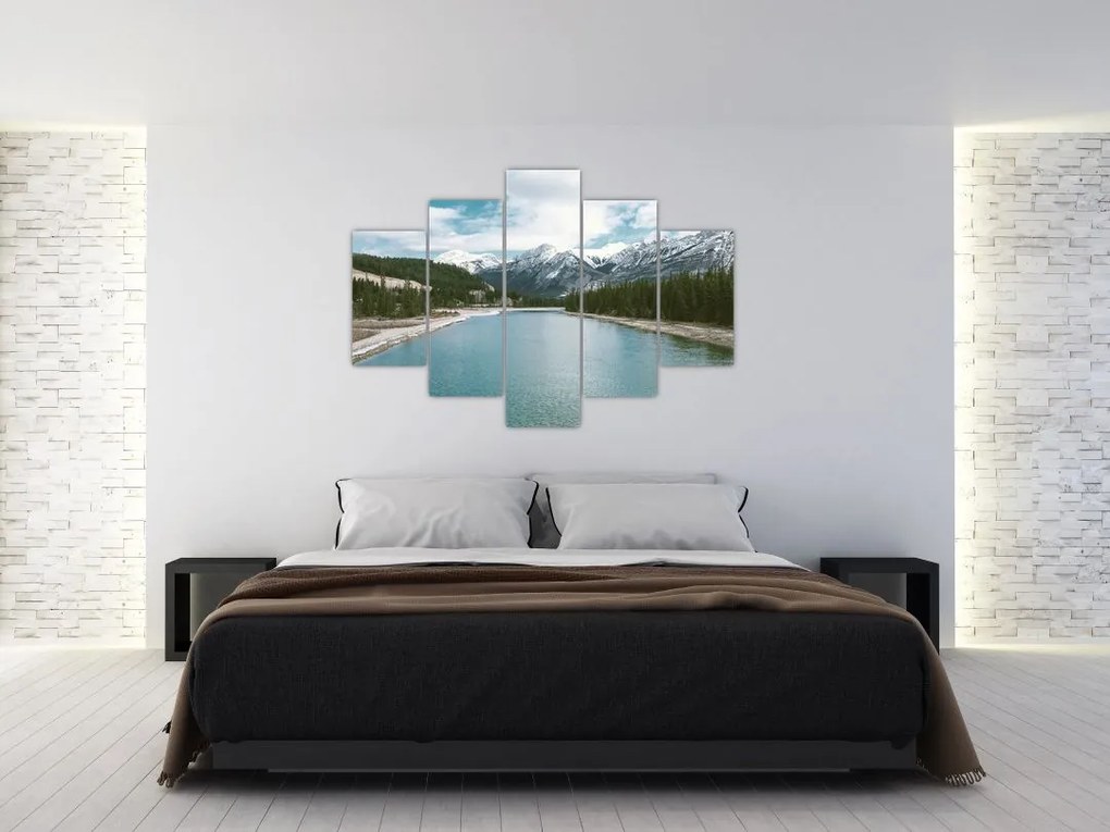 Tablou cu peisaj montan (150x105 cm)