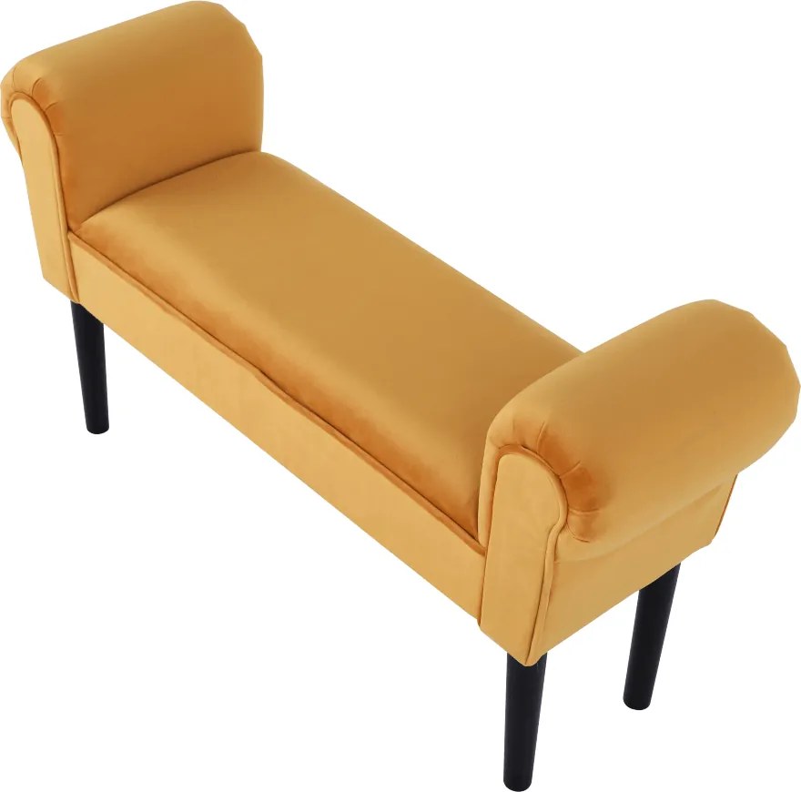 Bancă, catifea Velvet, maro-miere/negru, BURDA