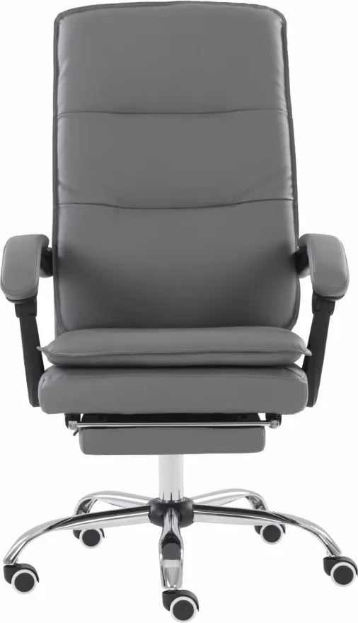 RESIGILAT- Scaun directorial cu Masaj, 8 puncte de masaj, telecomandă, suport picioare, Gri