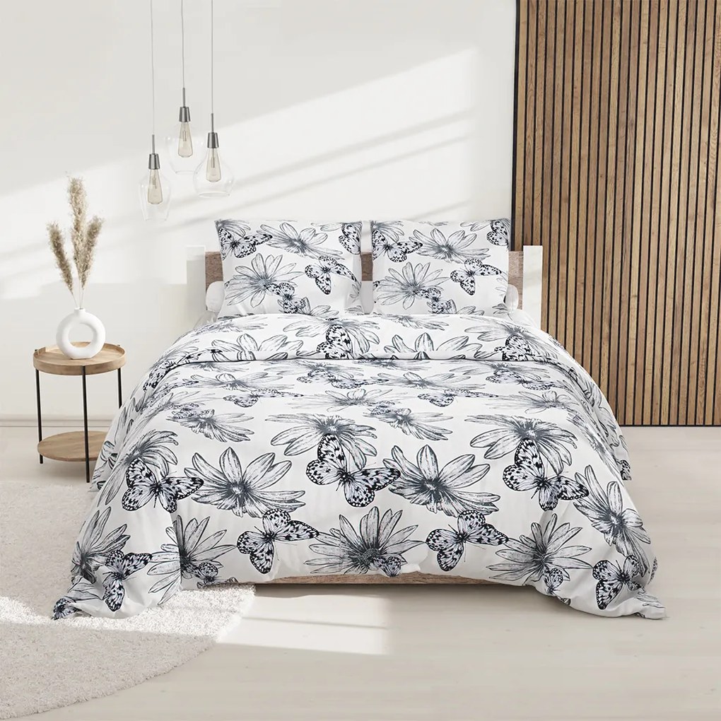 Lenjerie de pat din microfibra Culoare crem, ZAHIRA