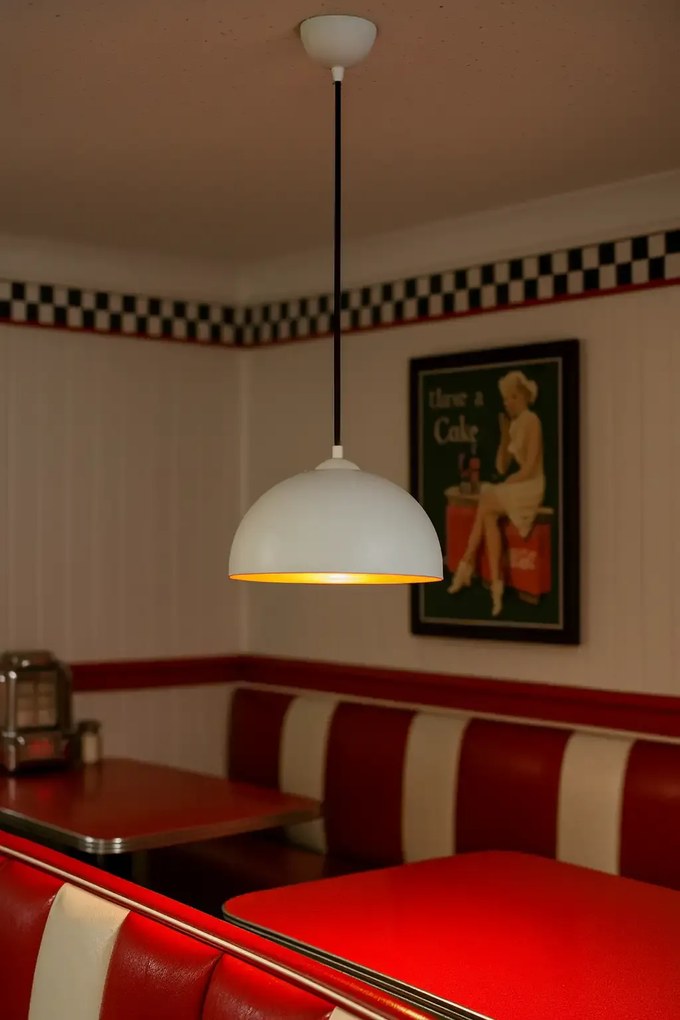 Pendul cu un glob alb-auriu homs ro11381