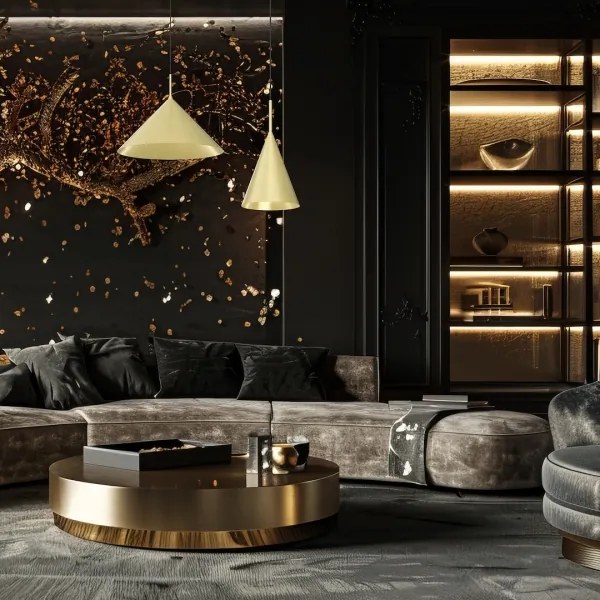 Lustră suspendată pe cablu CAPITAL 1xGX53/15W/230V Ø 46 cm auriu