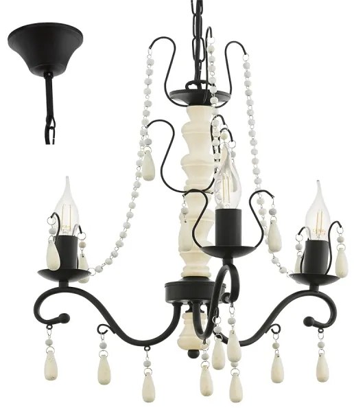 Eglo 49837 - Lustră cu lanț CHATTISHAM 3xE14/40W