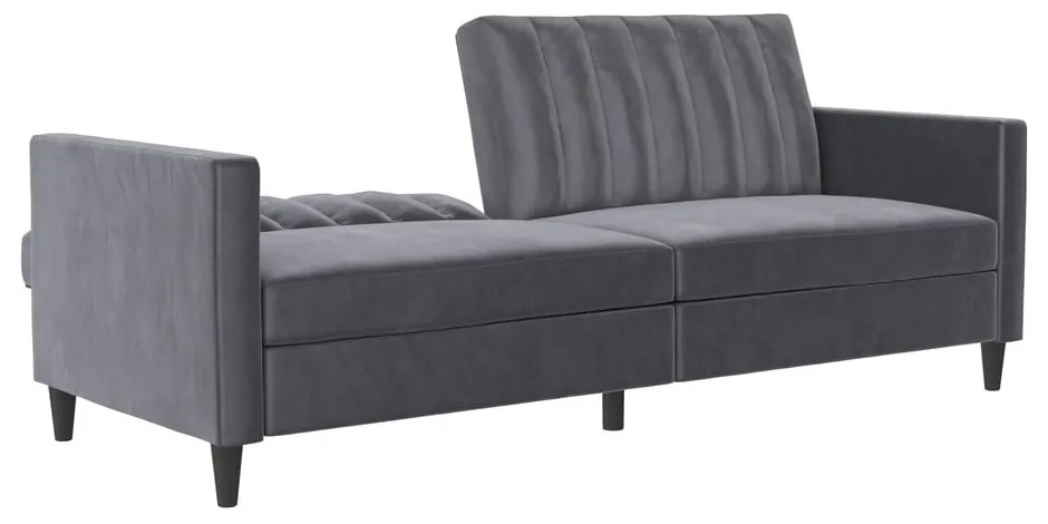 Canapea gri cu tapițerie din catifea 207 cm Celine – Støraa