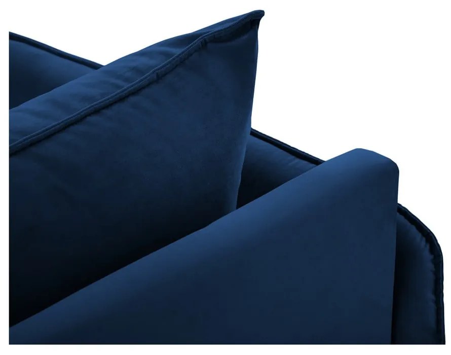 Fotoliu de relaxare din catifea albastră (colțul din stânga) Vienna - Cosmopolitan Design