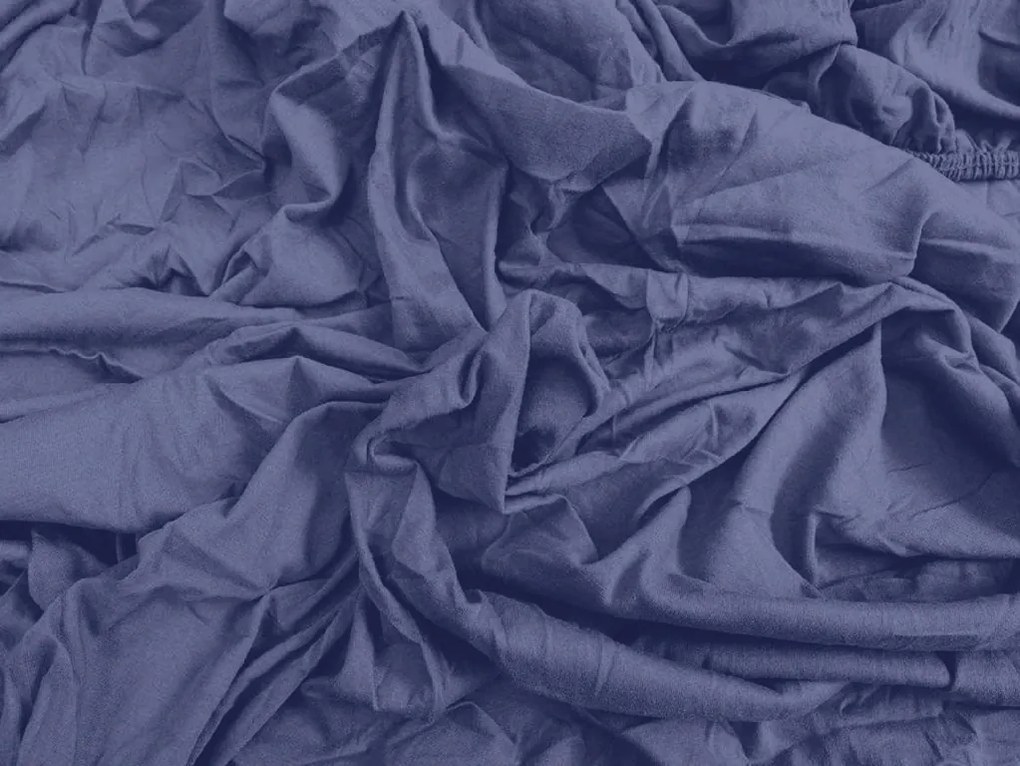 Cearsaf Jersey HIGHFIT albastru inchis 90 x 200 cm
