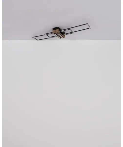 Plafonieră LED Globo 67208-40N DAKARI LED/40W/230V 3000K 25x100 cm negru