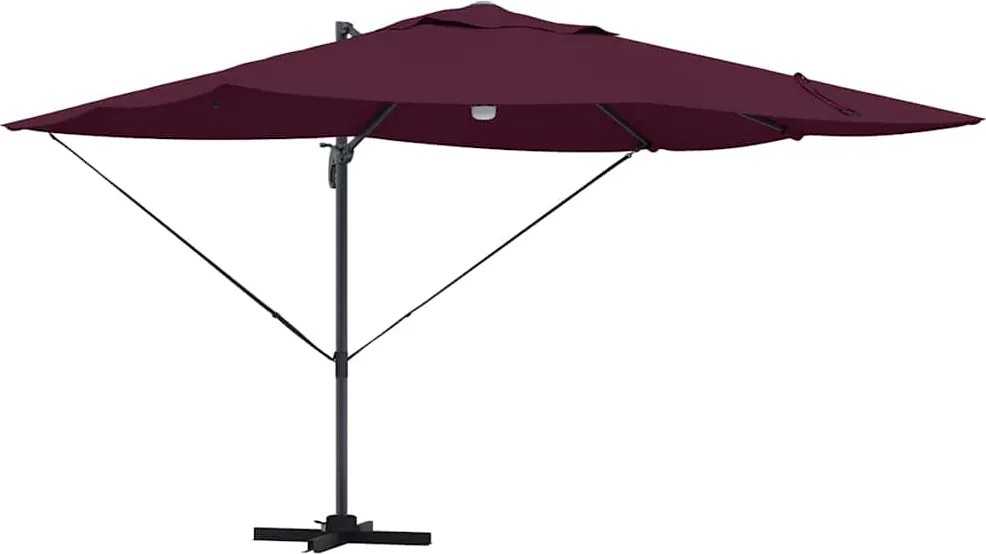 vidaXL Umbrelă de soare Roșu Bordeaux 351 x 250 x 253 cm