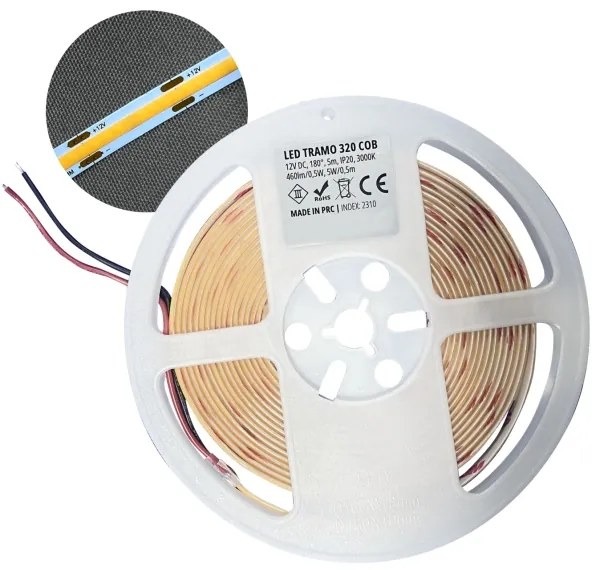 Bandă LED/50W/12V 5 m 4000K
