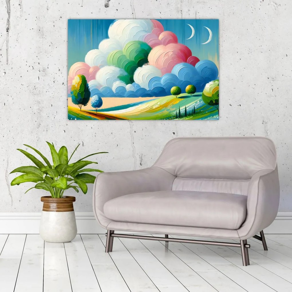 Tablou - Peisaj cu nor (90x60 cm)