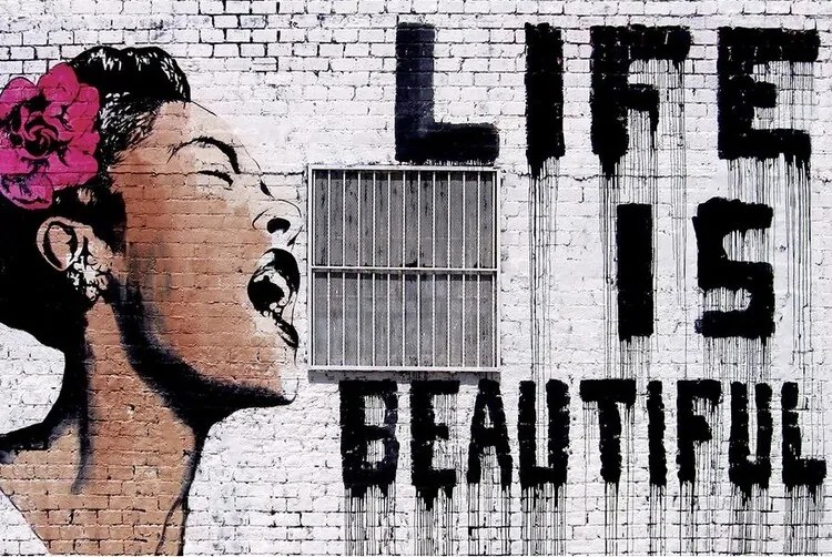 Imprimare de artă Banksy - Life is Beautiful