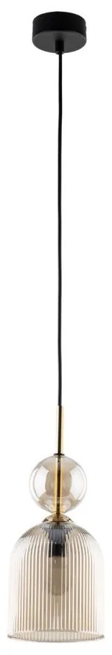 Pendul pe cablu SOPHIA 1xE14/10W/230V negru/bej fumuriu