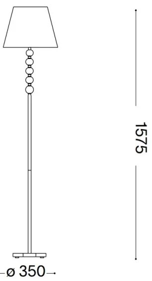Lampadar de cristal Ideal Lux QUEEN 1xE27/60W/230V auriu