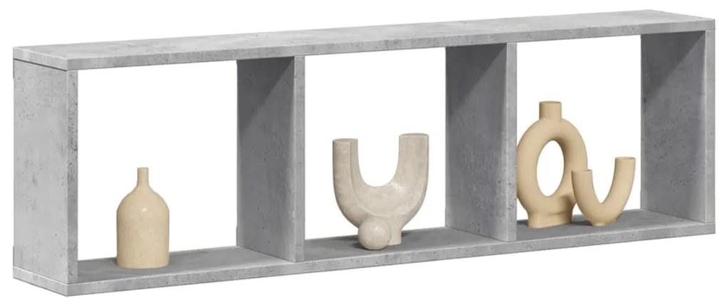 vidaXL Dulap de perete, gri beton, 100x16x30 cm, lemn prelucrat