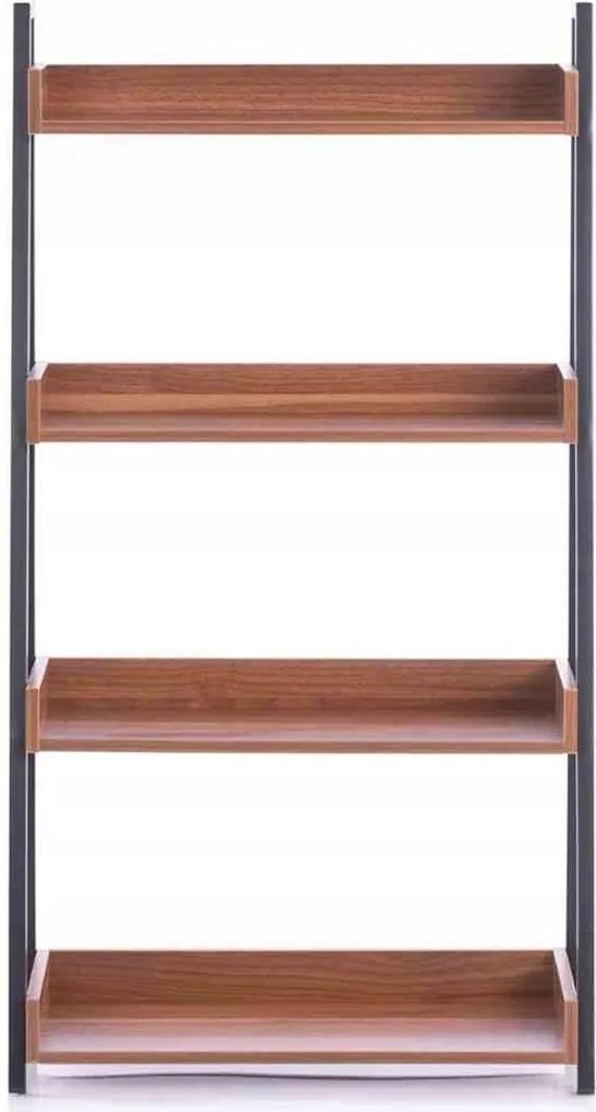 Etajera cu 4 rafturi in decor nuc TRAX