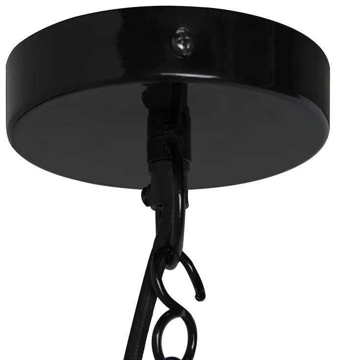 Set de 2 lămpi suspendate industriale negre - Warrior