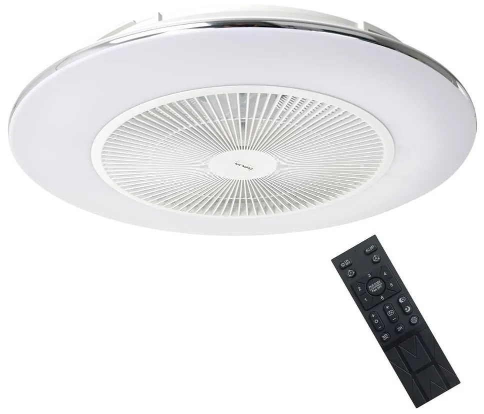 Plafonieră LED dimabilă cu ventilator Brilagi AURA LED/38W/230V alb + telecomandă