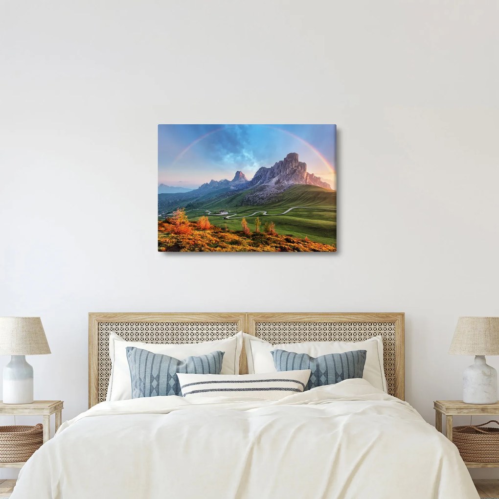 Tablou cu curcupeu deasupra stâncilor (70x50 cm)