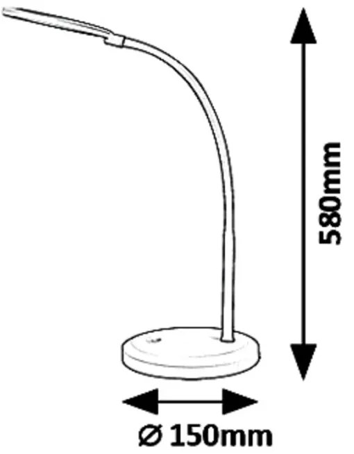 Veioza / Lampa LED de birou reglabila Timothy alb/rosu