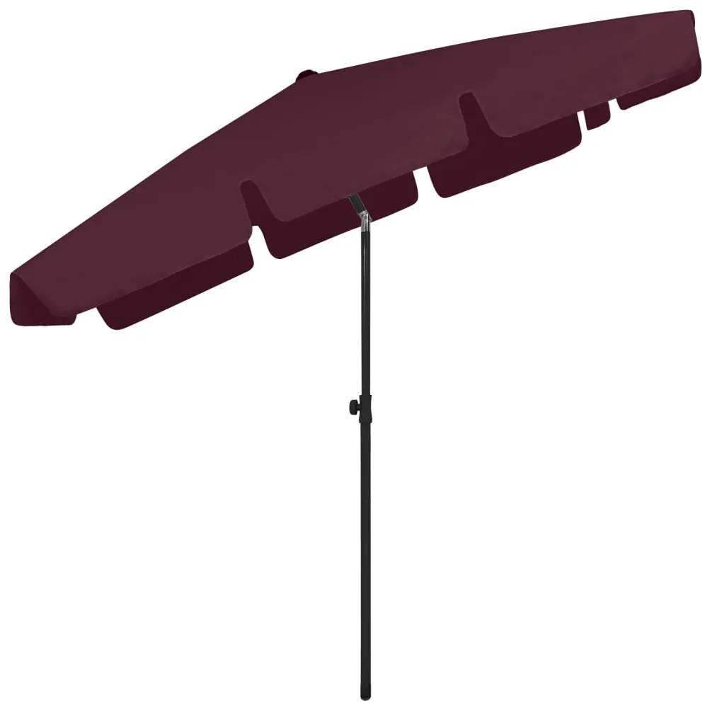 Umbrela de plaja, rosu bordo, 200x125 cm Rosu bordo, 200 x 125 cm