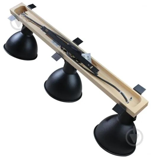 Spot 3xE27/40W/230V negru