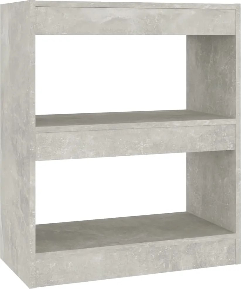 vidaXL Bibliotecă/Separator cameră, gri beton, 60x30x72 cm