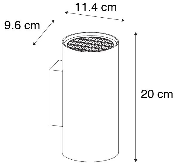 Lampa de perete rotundă de design neagră - Sab Honey