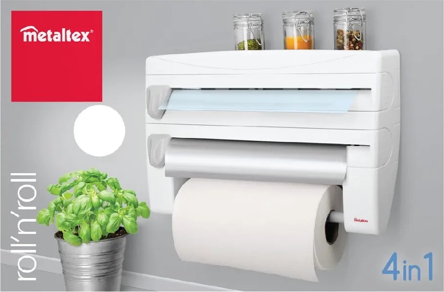 Suport pentru prosoapele de bucătărie și alte accesorii Metaltex, lungime 38 cm