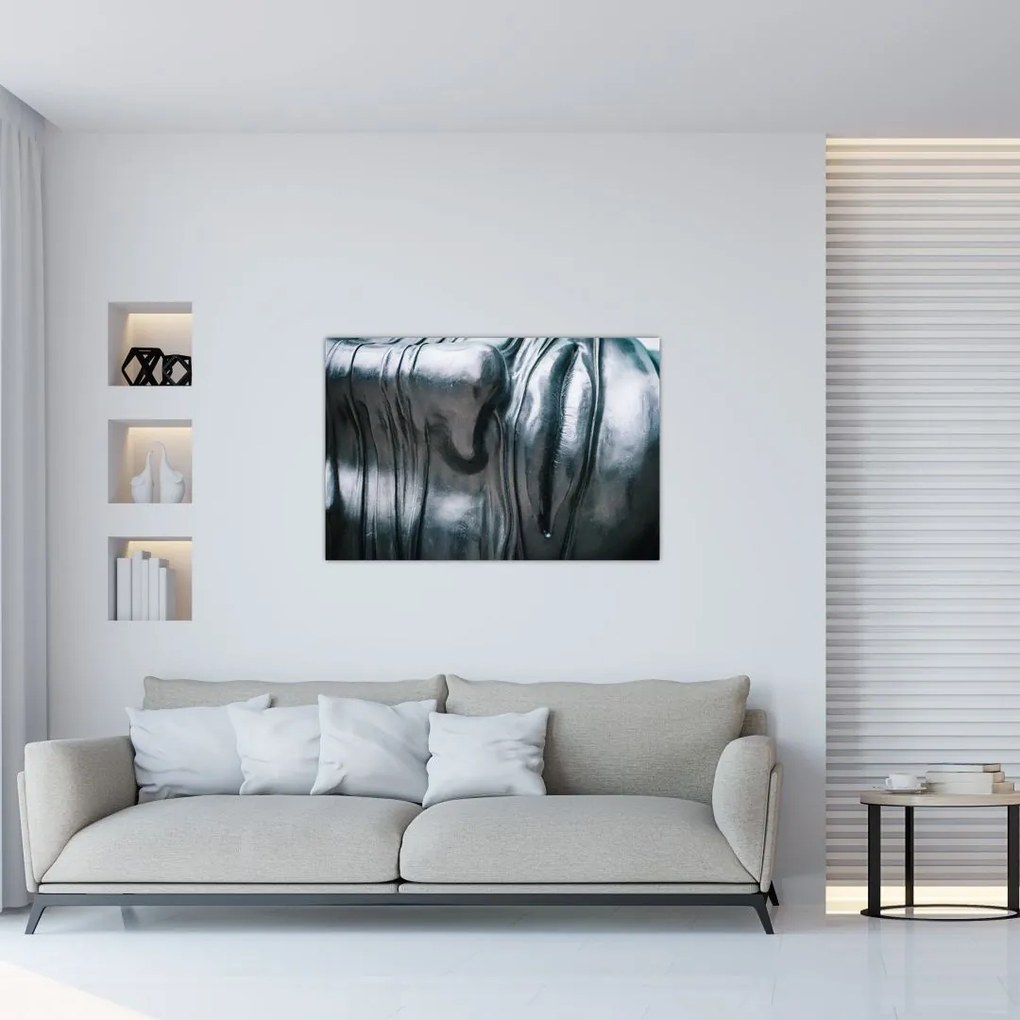 Tablou - Fața din oțel (90x60 cm)