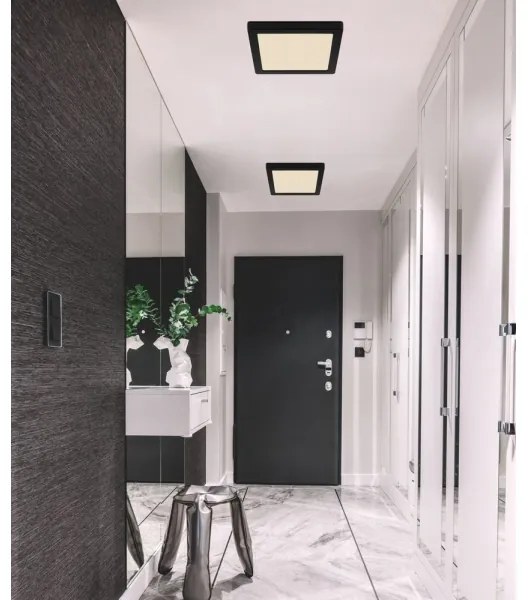 Plafonieră LED LASSE LED/18W/230V 3000/4000/6500K neagră Globo 12380-18B