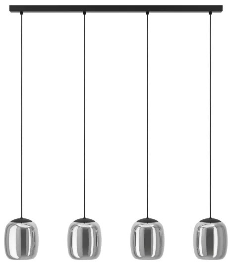 Lustră pe cablu Eglo 901193 CIAMPINO 4xE27/28W/230V gri