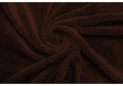 Cearșaf de pat micropluș maro închis, 180 x 200 cm, 180 x 200 cm