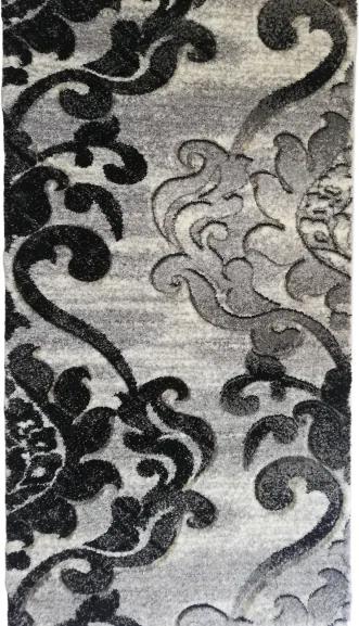 Traversa Tribal, gri negru, latime 80 cm (surfilata)