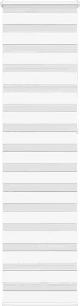 vidaXL Jaluzea tip zebra alb lățime țesătură 50,9 cm poliester