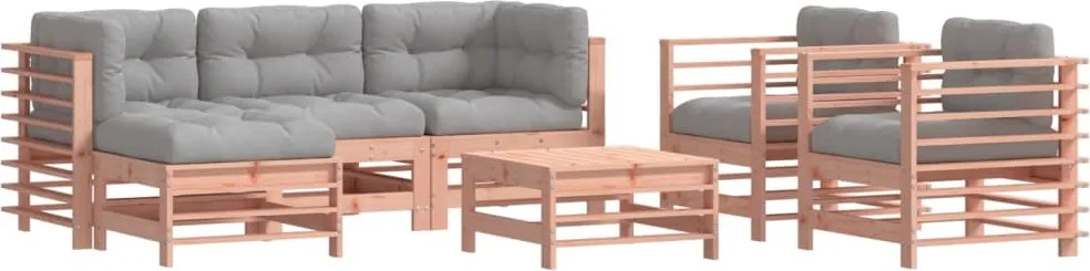 vidaXL Set mobilier de grădină cu perne, 7 piese, lemn masiv douglas