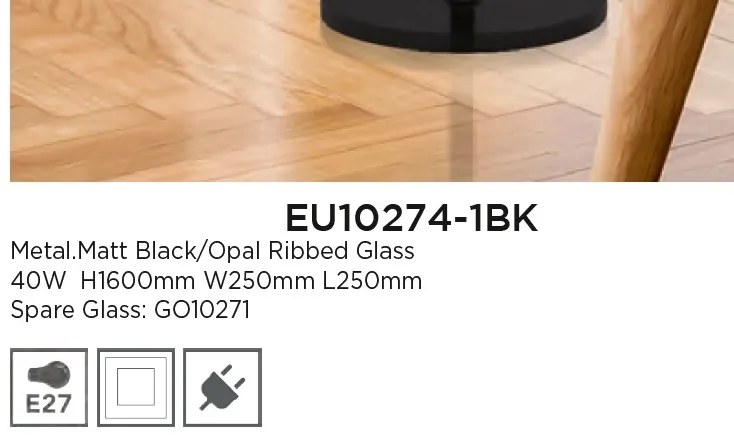 Lampadar / Lampa de podea moderna LUMINA EU10274-1BK SRT