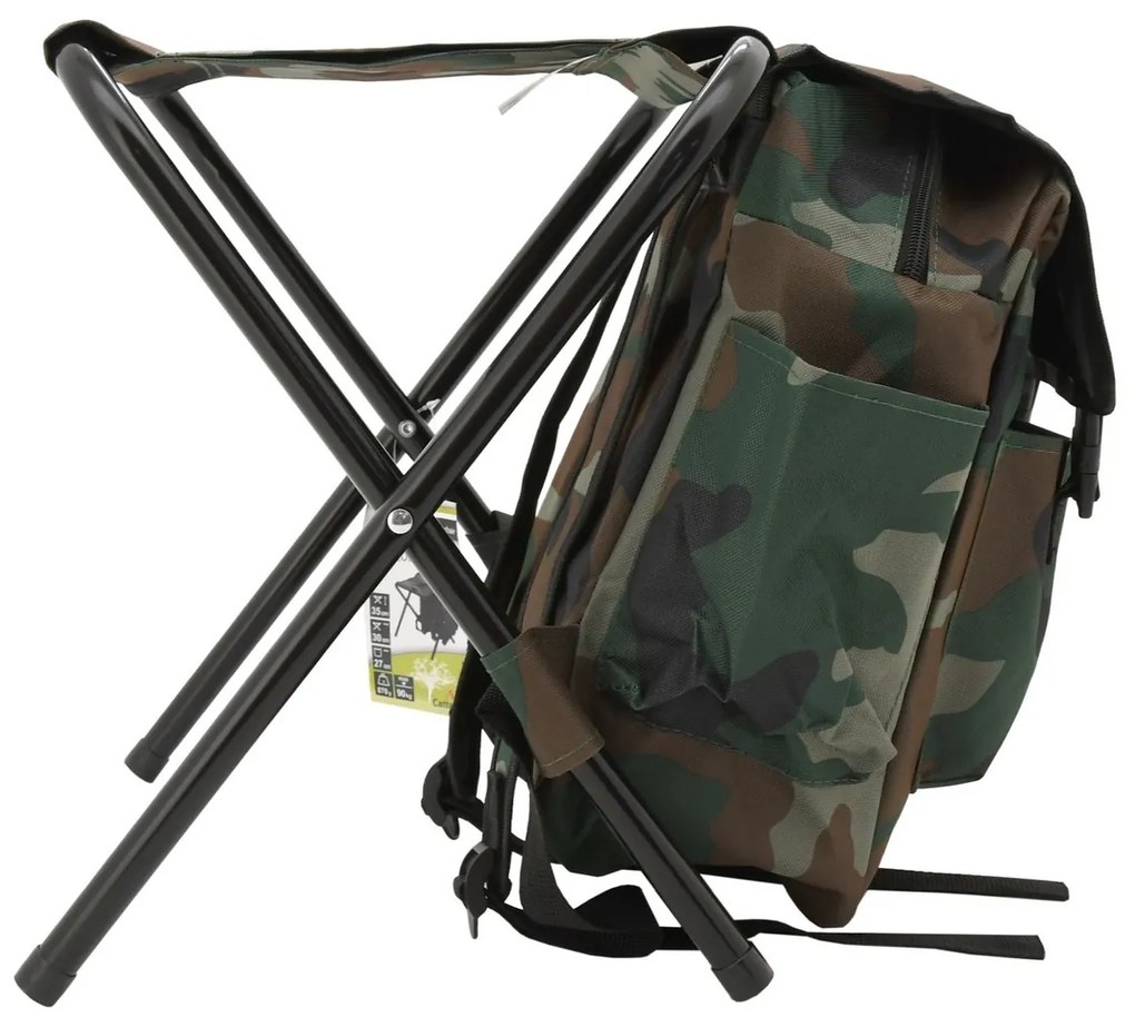 Scaun pliabil cu rucsac Cattara Olbia army,30 x 35 x 27 cm