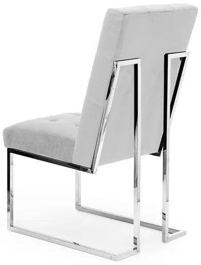 Scaun tapitat Pierre gri/silver - H97 cm
