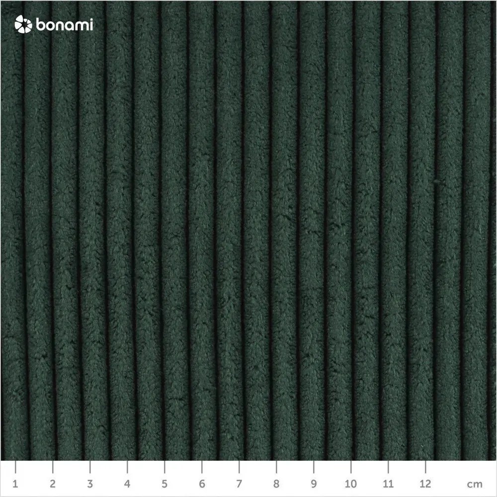 Colțar verde închis extensibil/cu spațiu de depozitare cu tapițerie din catifea reiată (cu colț pe partea dreaptă/în formă de "U") Tori – Bonami Selection