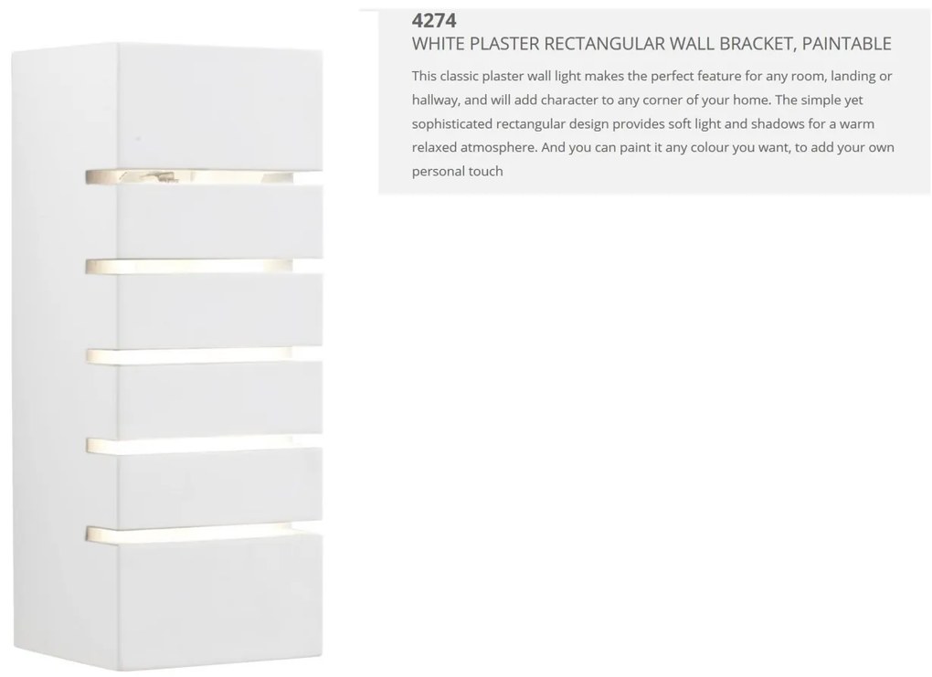 Aplica perete iluminat ambiental Gypsum 4274 SRT