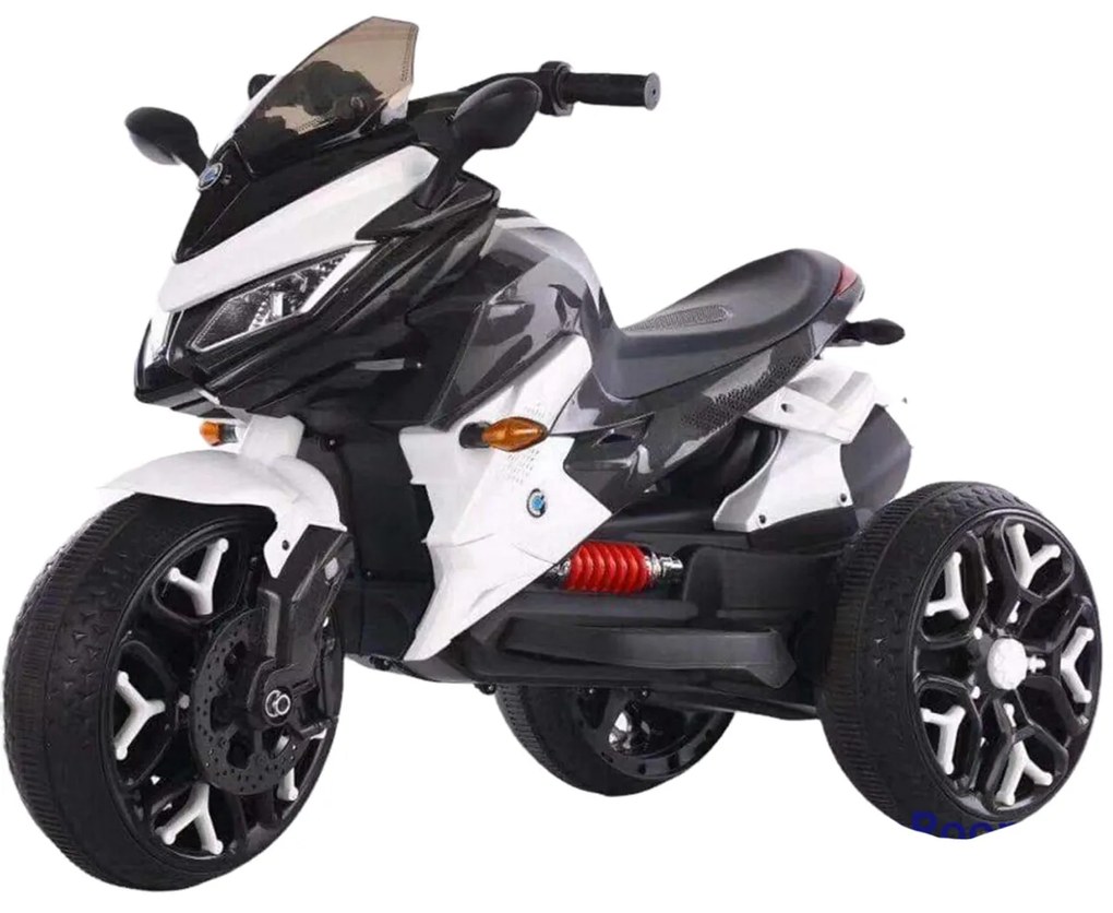 Motocicleta electrica cu 2 motoare, pentru copii, 2-10 ani, Alb- ME-21