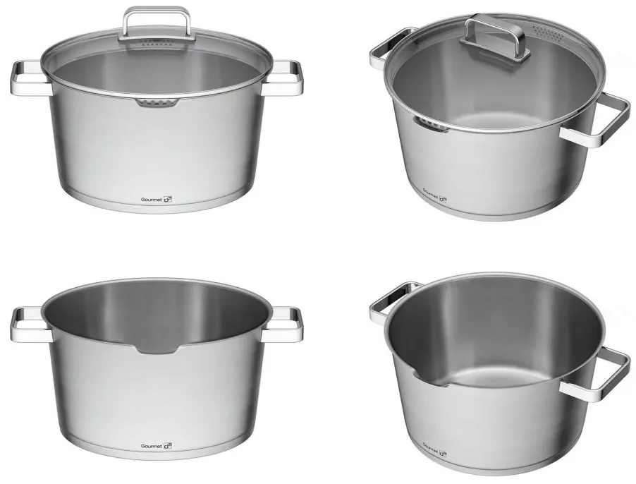 Oală G21 Gourmet Magic cu sita si capac,oţel inoxidabil-28cm