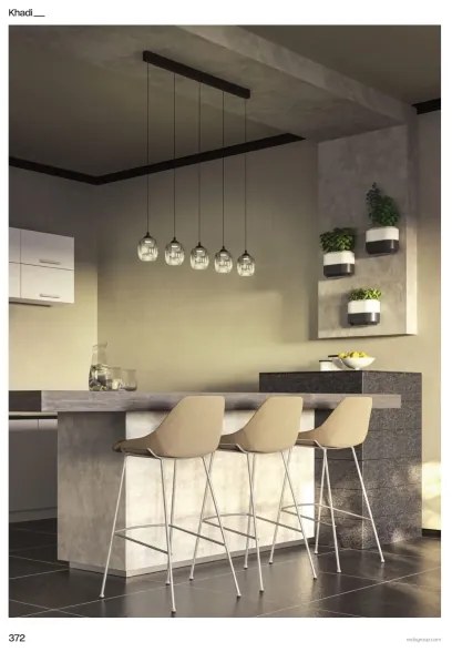 Redo 01-3490 - Lustră LED reglabilă pe cablu KHADI 5xLED/5,2W/230V negru/fumuriu