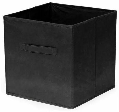 Cutie depozitare Compactor pliabilă, pentru rafturi, 31 x 31 x 31 cm, neagră