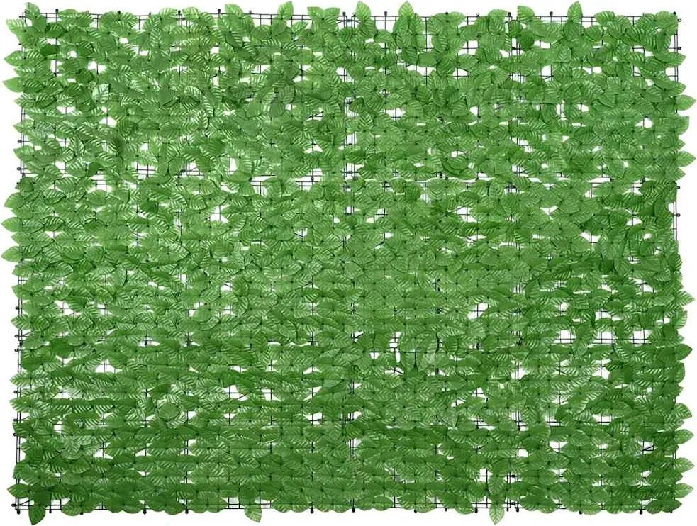 vidaXL Paravan de balcon, frunze verzi, 200x150 cm