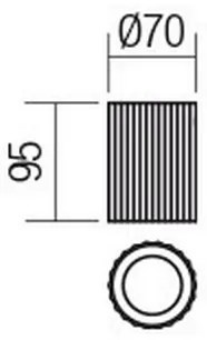 Redo 01-2585 - Spot DELPHI 1xGU10/7W/230V, Ø 7 cm, auriu