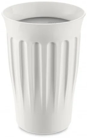 Pahar cu capac, din termoplastic Click To - Go Alb / Gri, 350 ml, Ø9,3xH13,6 cm